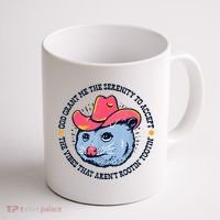 Accept The Vibes That Arent Rootin Tootin Funny Opossum Coffee Mug thumb 1