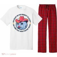 Accept The Vibes That Arent Rootin Tootin Funny Opossum Pajama Set thumb 0