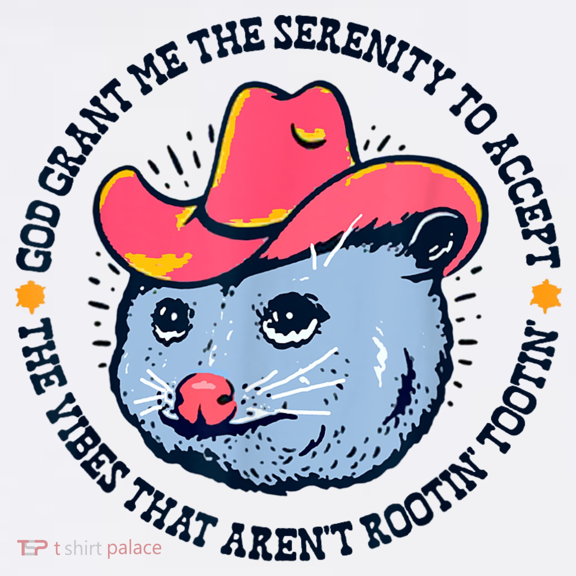 Accept The Vibes That Arent Rootin Tootin Funny Opossum Women's Hoodie