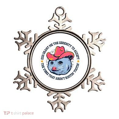 Accept The Vibes That Arent Rootin Tootin Funny Opossum Ornament