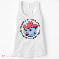 Accept The Vibes That Arent Rootin Tootin Funny Opossum Women's Tank Top thumb 0