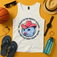 Accept The Vibes That Arent Rootin Tootin Funny Opossum Tank Top thumb 4