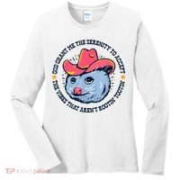 Accept The Vibes That Arent Rootin Tootin Funny Opossum Women's Long Sleeve Shirt thumb 0