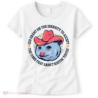 Accept The Vibes That Arent Rootin Tootin Funny Opossum Women's T-Shirt thumb 0
