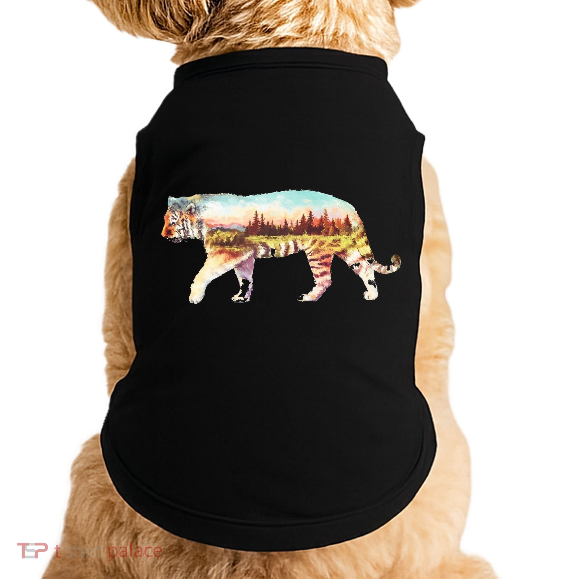 Adventurous Tiger Wilderness Graphic Doggie Tank
