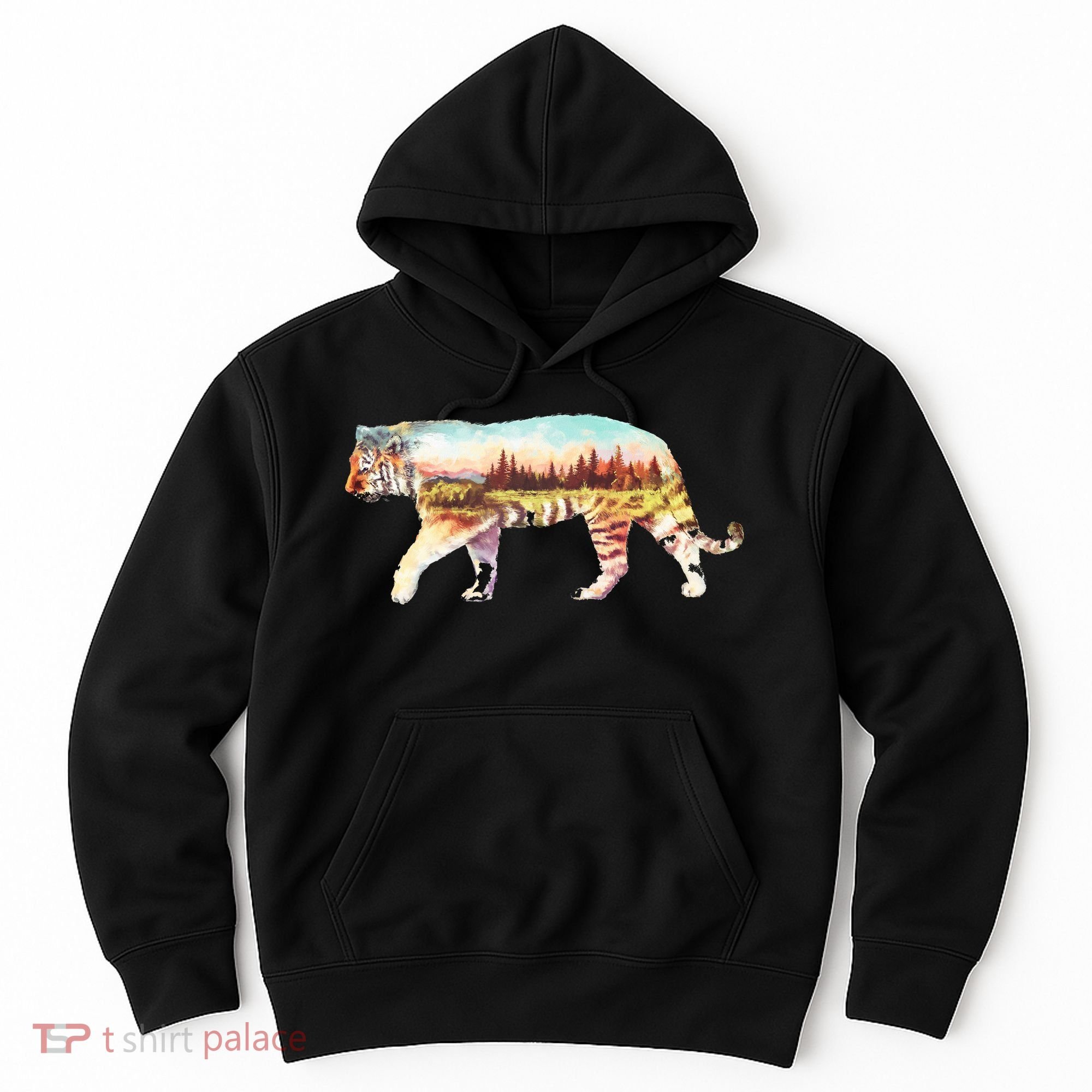Adventurous Tiger Wilderness Graphic Hoodie
