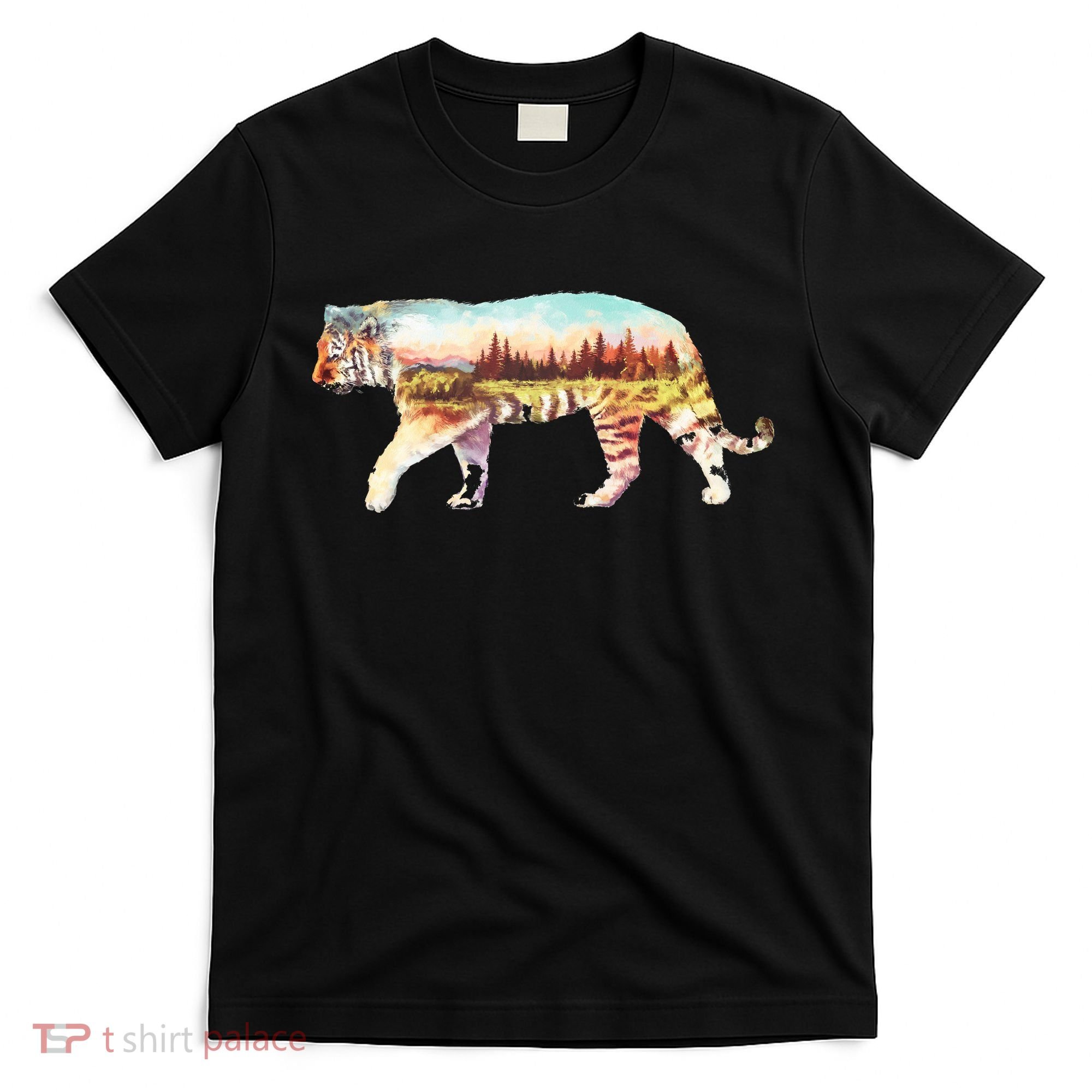 Adventurous Tiger Wilderness Graphic T-Shirt