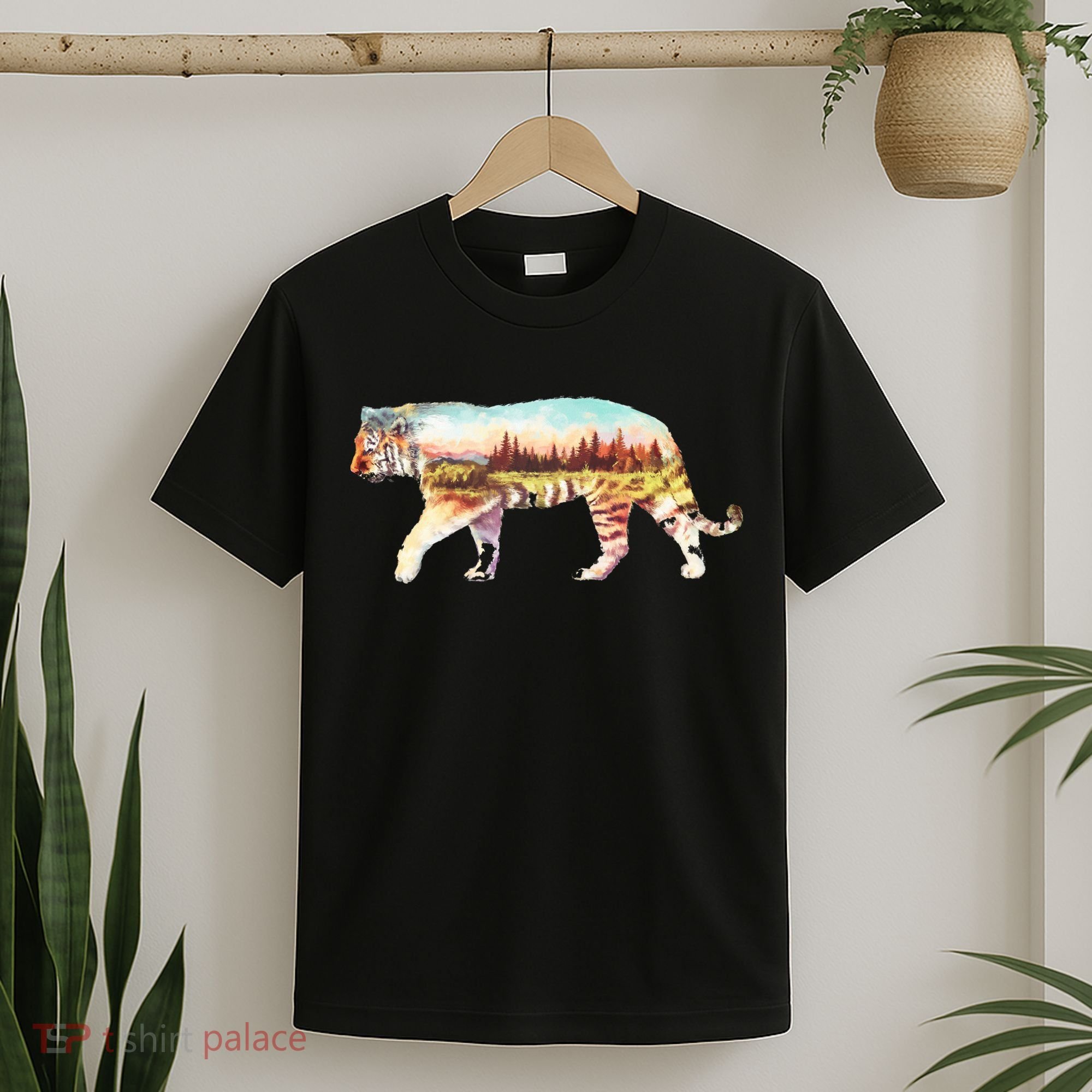 Adventurous Tiger Wilderness Graphic T-Shirt