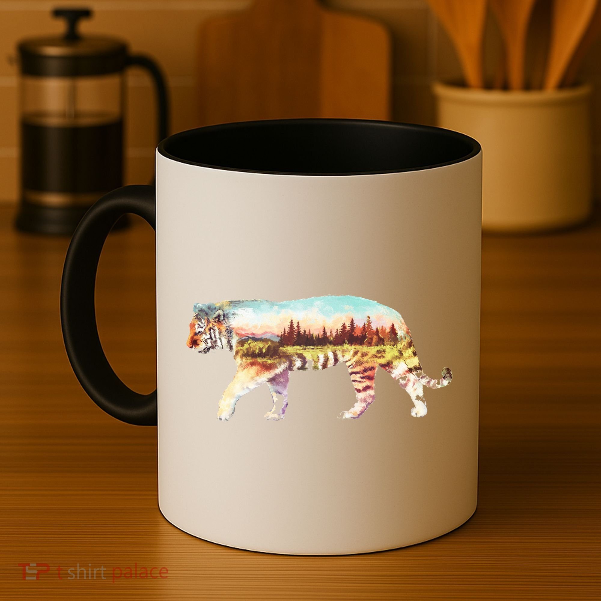Adventurous Tiger Wilderness Graphic Coffee Mug