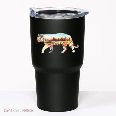 Adventurous Tiger Wilderness Graphic Tumbler