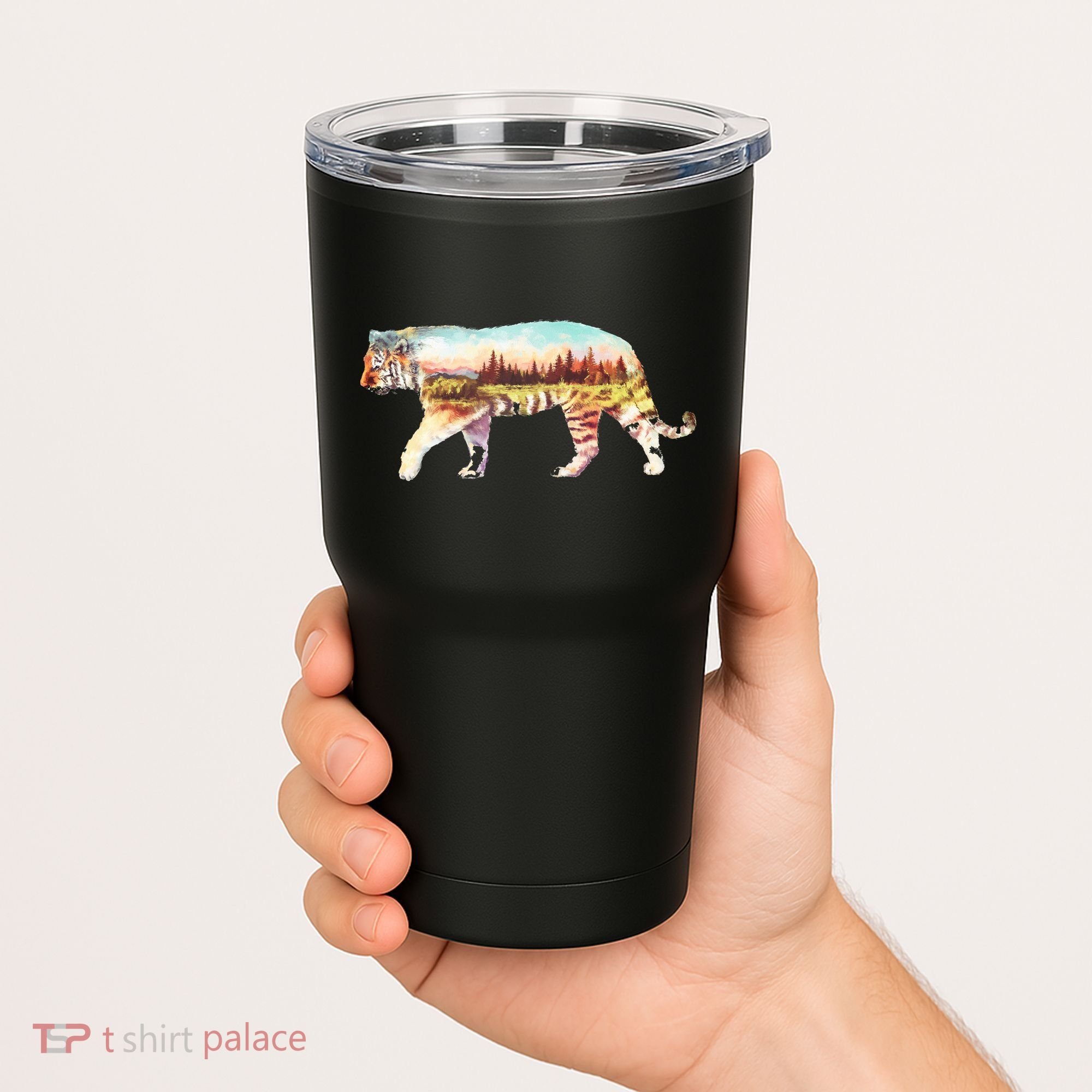 Adventurous Tiger Wilderness Graphic Tumbler