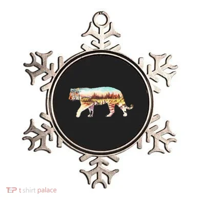 Adventurous Tiger Wilderness Graphic Ornament