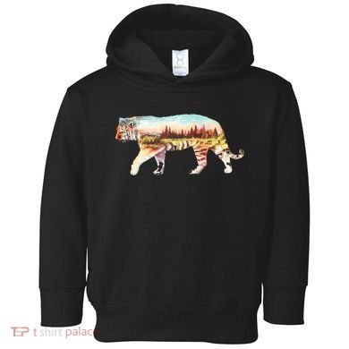 Adventurous Tiger Wilderness Graphic Toddler Hoodie