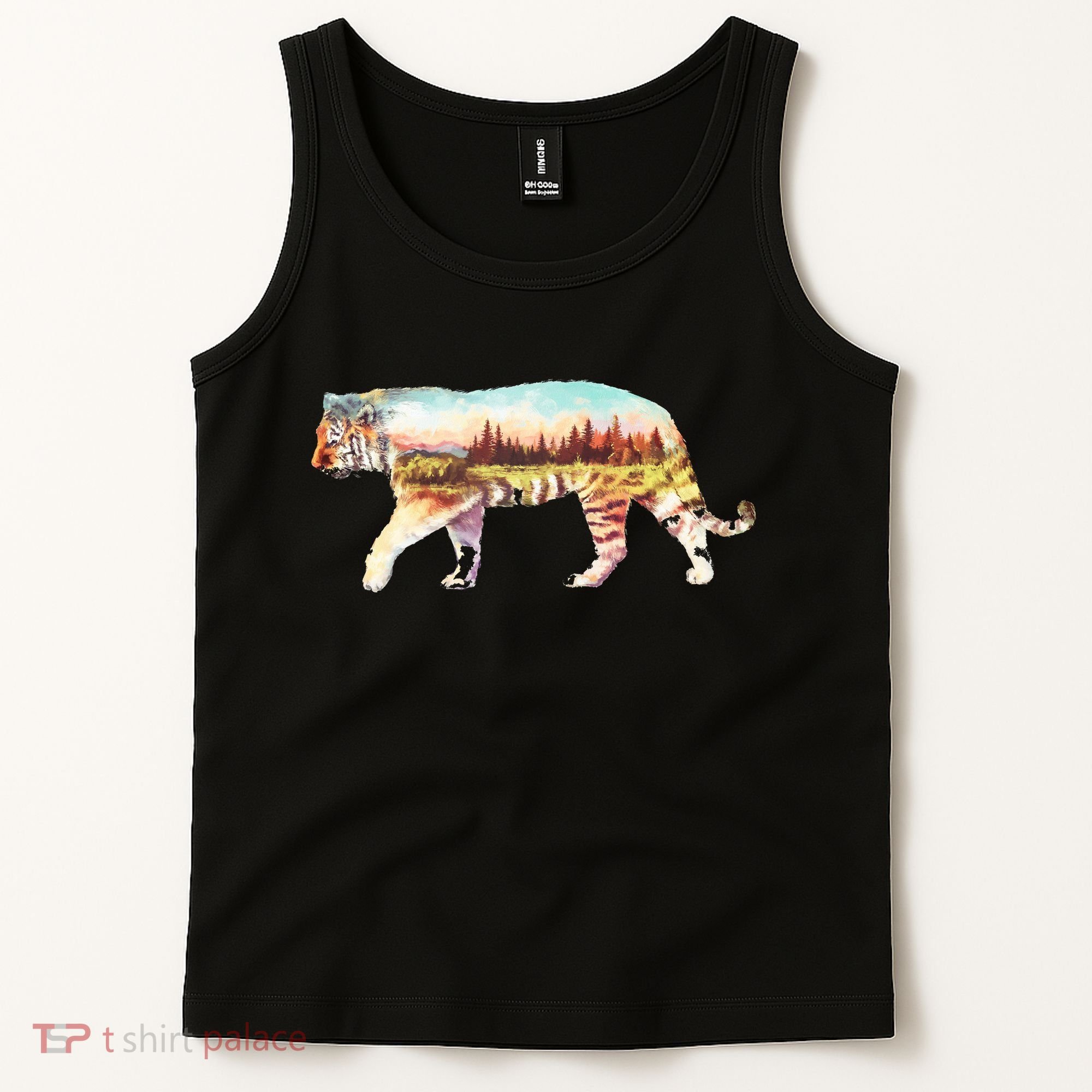 Adventurous Tiger Wilderness Graphic Tank Top