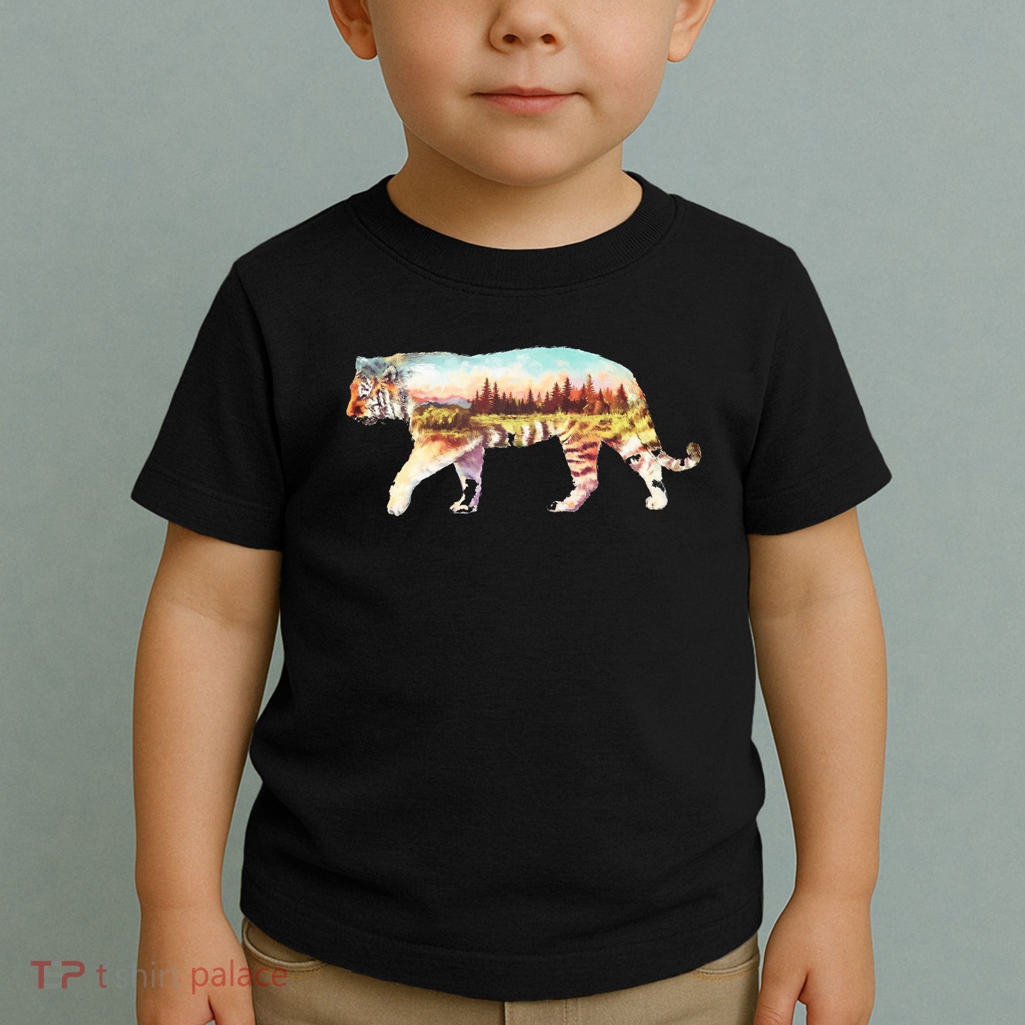 Adventurous Tiger Wilderness Graphic Toddler T-Shirt