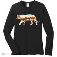 Adventurous Tiger Wilderness Graphic Women's Long Sleeve Shirt thumb 0