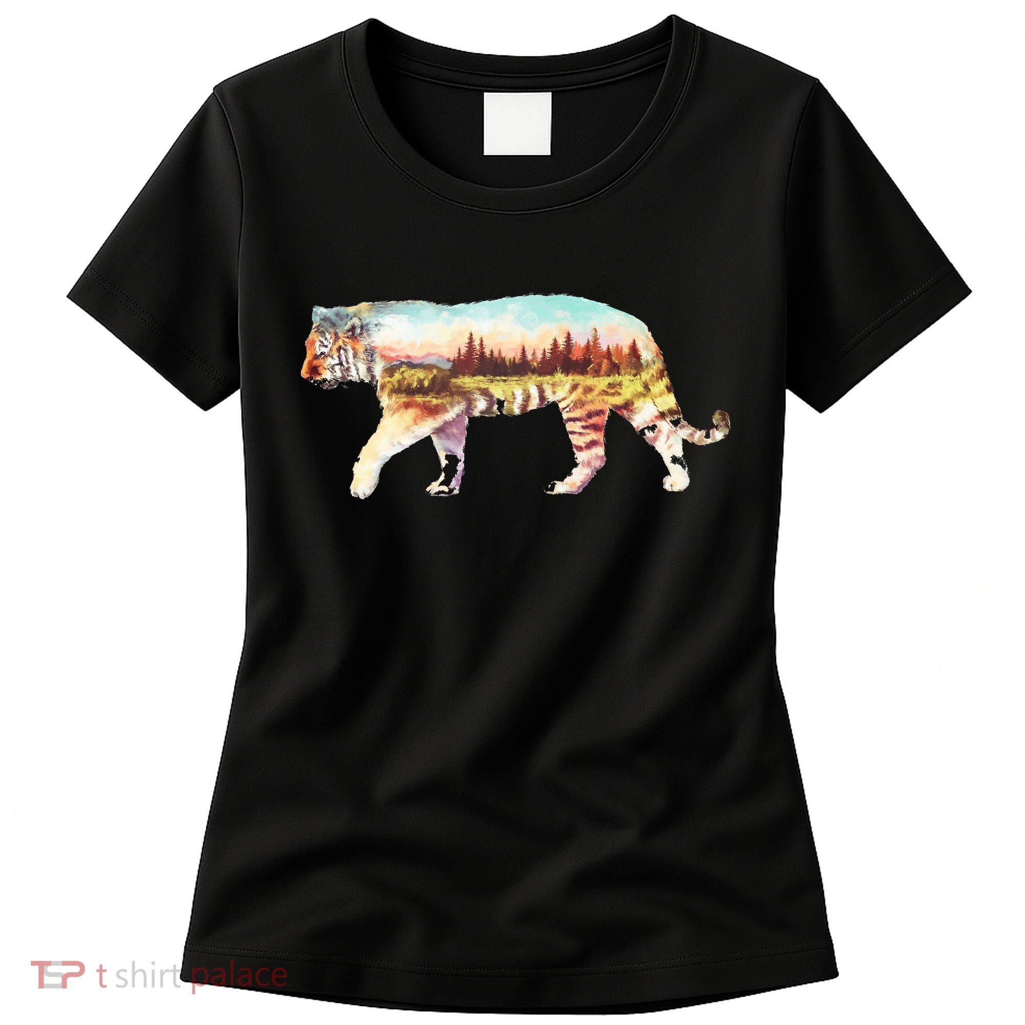 Adventurous Tiger Wilderness Graphic Women's T-Shirt