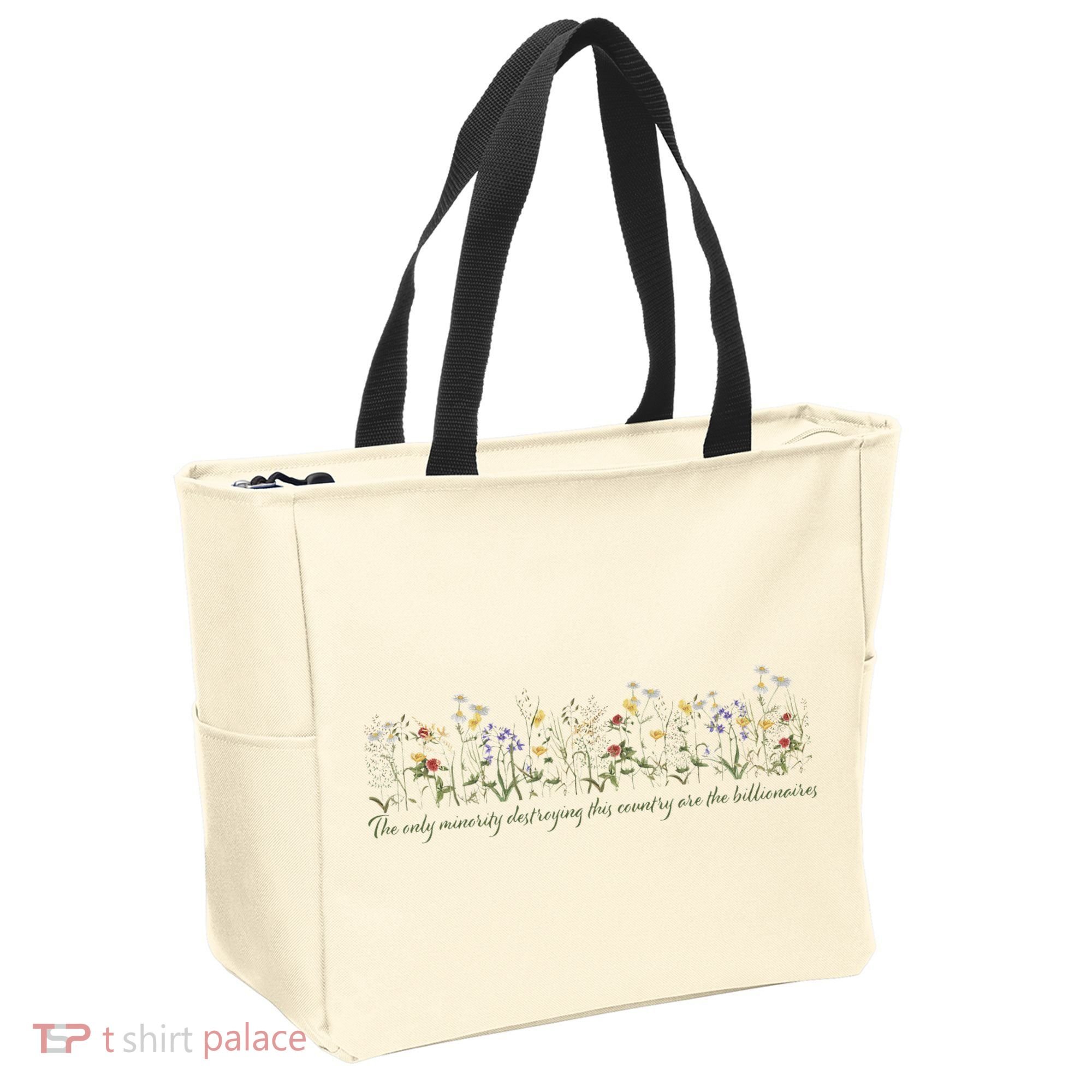 Anti Trump Wildflowers Corrupt Billionaires Tote Bag