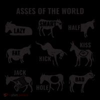 Asses The World Funny Lazy Smart Half Fat Kick Kick Donkey Coffee Mug thumb 5