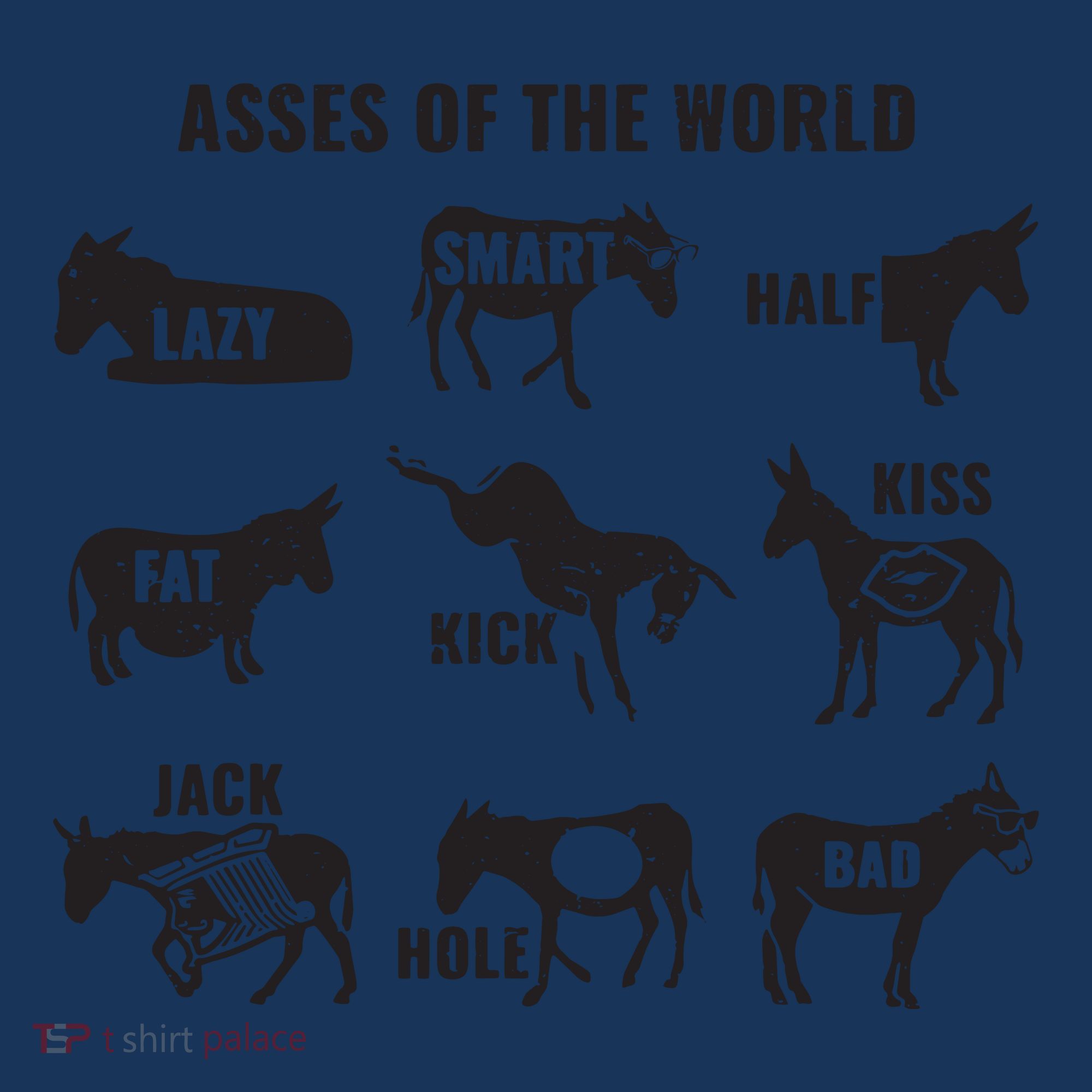 Asses The World Funny Lazy Smart Half Fat Kick Kick Donkey Women's Hoodie