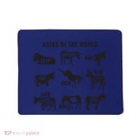 Asses The World Funny Lazy Smart Half Fat Kick Kick Donkey Mousepad thumb 0
