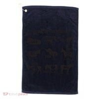 Asses The World Funny Lazy Smart Half Fat Kick Kick Donkey Golf Towel thumb 0