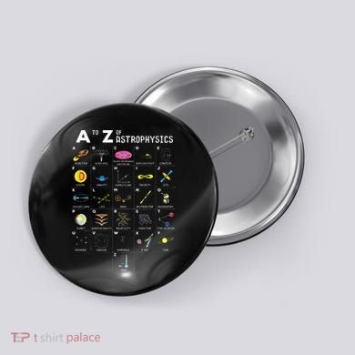 A To Z Funny Astronomy Lover Astrophysics Astronomer Gift Button
