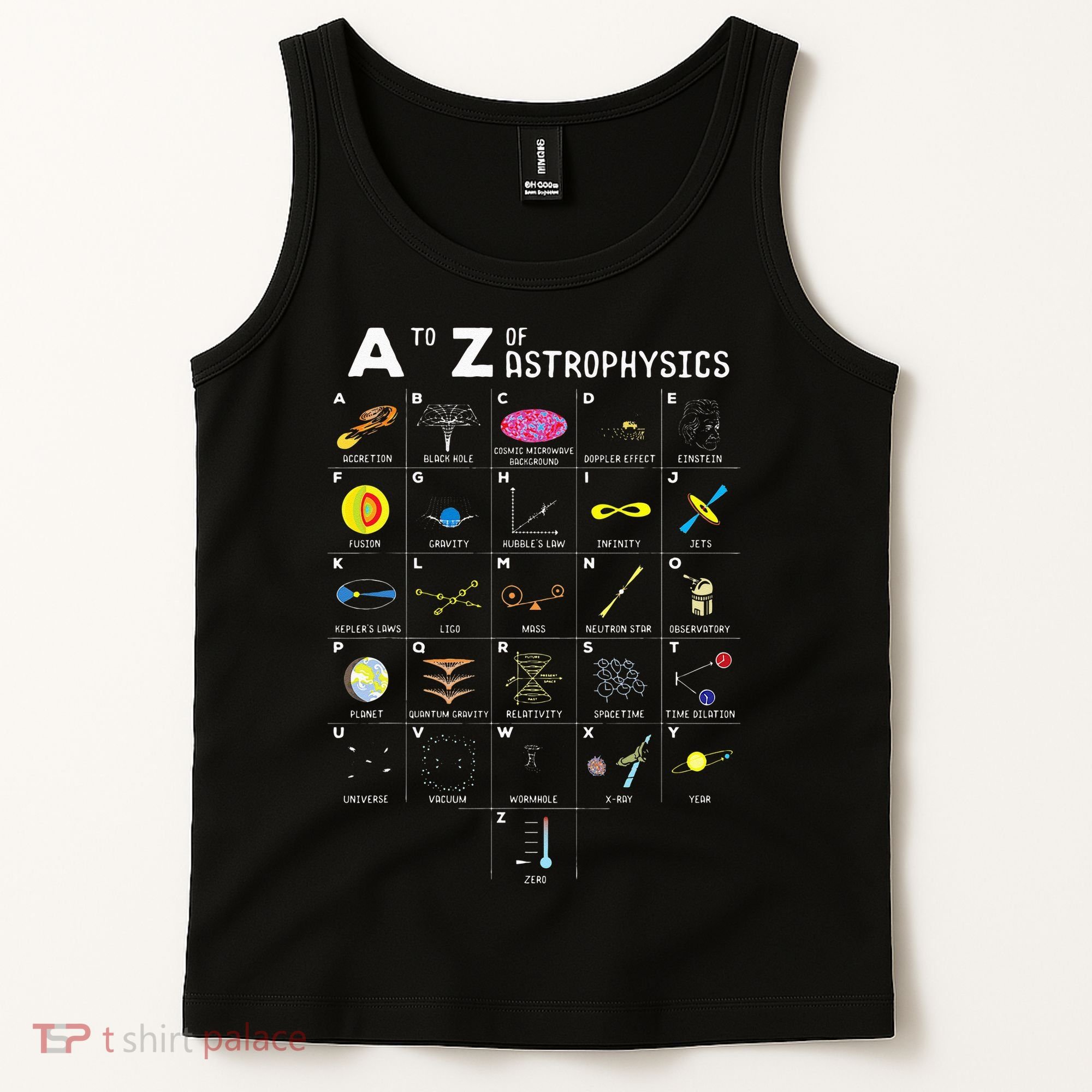 A To Z Funny Astronomy Lover Astrophysics Astronomer Gift Tank Top