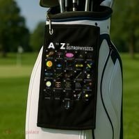 A To Z Funny Astronomy Lover Astrophysics Astronomer Gift Golf Towel thumb 2