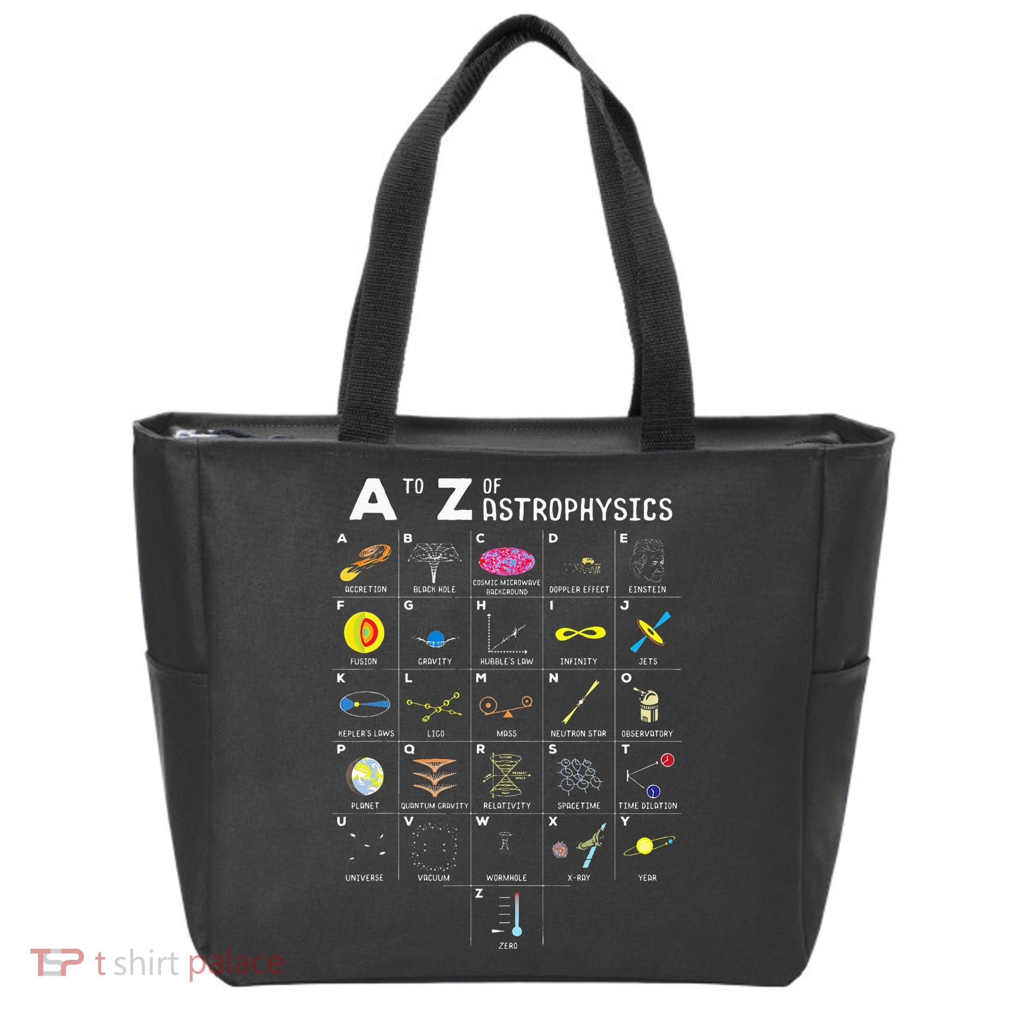 A To Z Funny Astronomy Lover Astrophysics Astronomer Gift Tote Bag