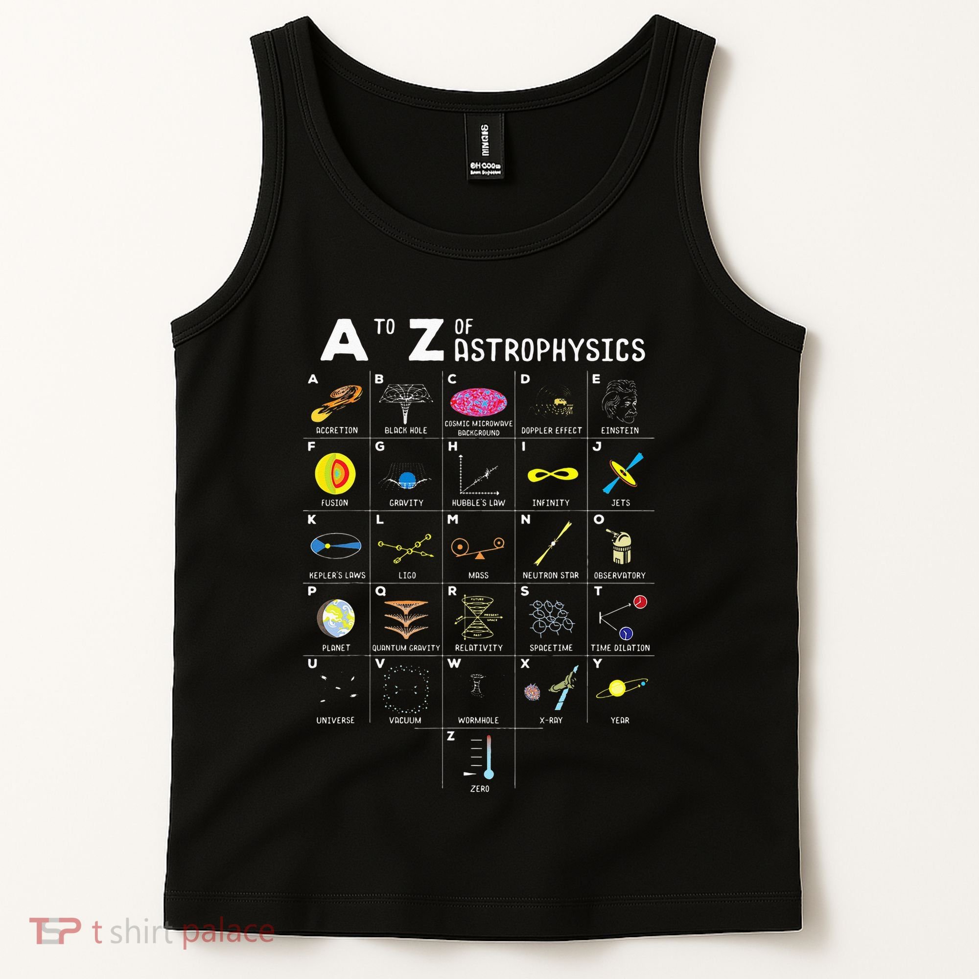 A To Z Funny Astronomy Lover Astrophysics Astronomer Gift Tank Top