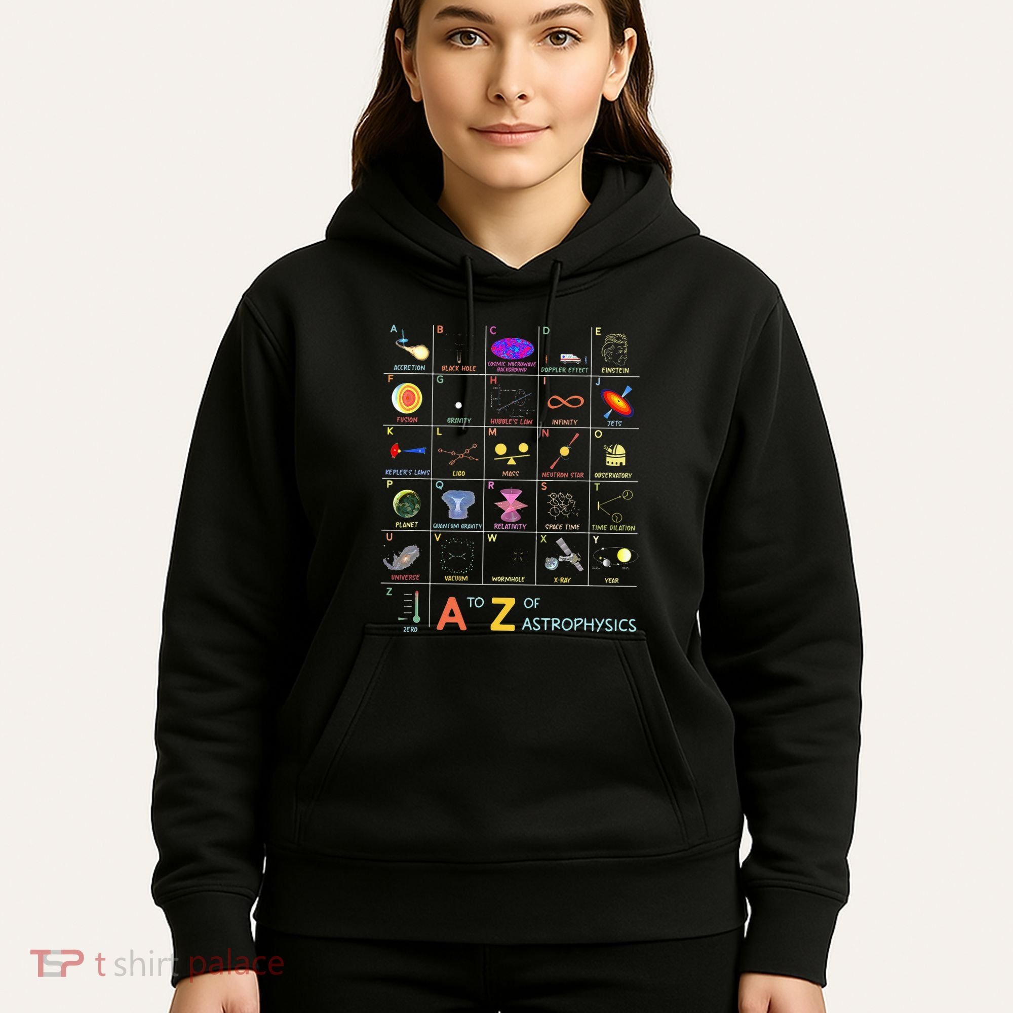 A To Z Funny Astronomy Lover Astrophysics Astronomer Hoodie