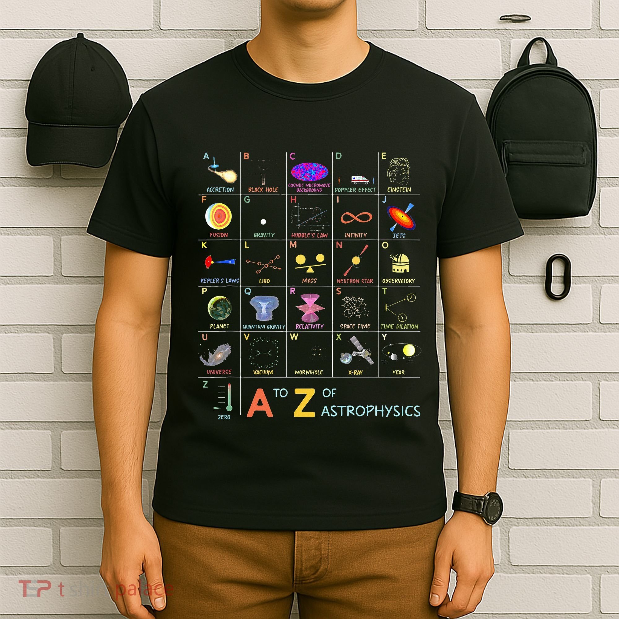 A To Z Funny Astronomy Lover Astrophysics Astronomer T-Shirt