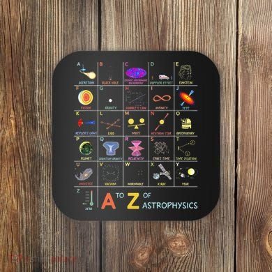A To Z Funny Astronomy Lover Astrophysics Astronomer Coaster