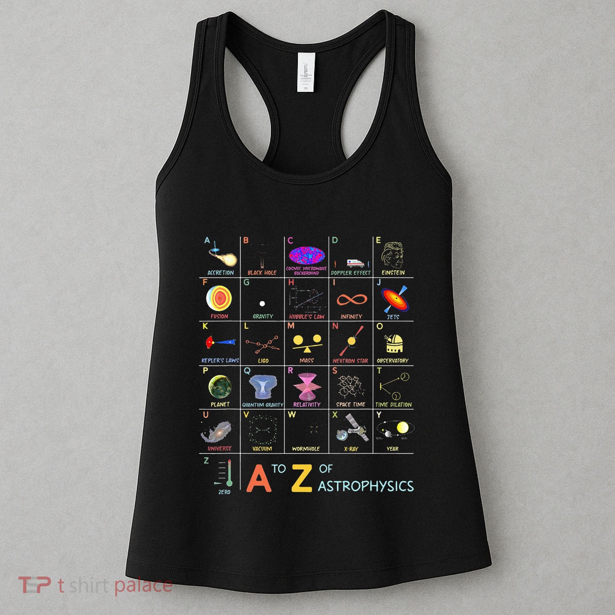 A To Z Funny Astronomy Lover Astrophysics Astronomer Women's Tank Top
