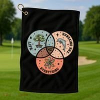 A To Z Funny Astronomy Lover Astrophysics Astronomer Golf Towel thumb 1