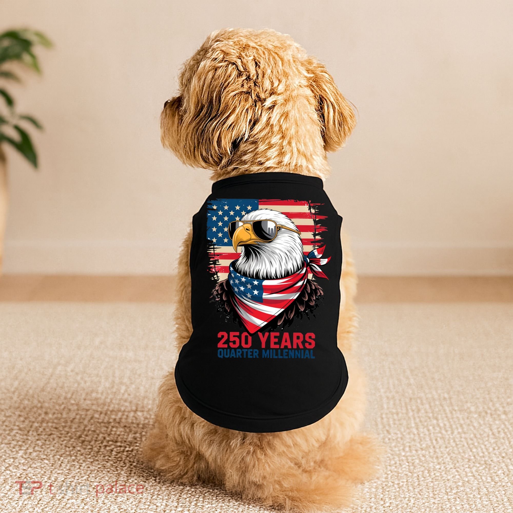 America USA 250 Years Quarter Millennial Eagle Doggie Tank