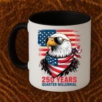 America USA 250 Years Quarter Millennial Eagle Coffee Mug thumb 2