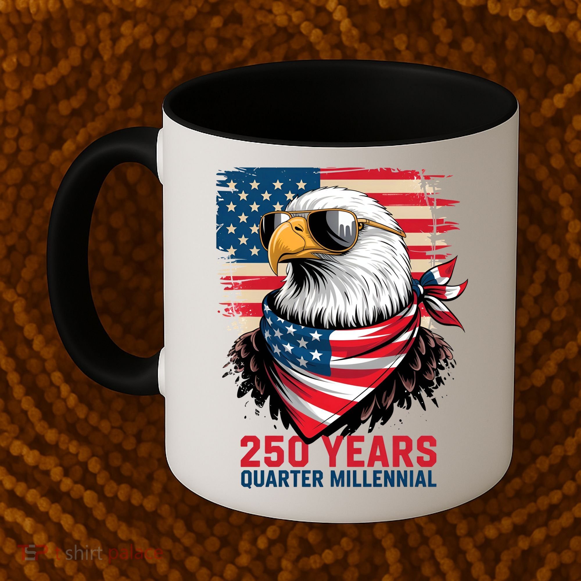 America USA 250 Years Quarter Millennial Eagle Coffee Mug