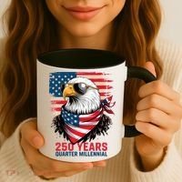 America USA 250 Years Quarter Millennial Eagle Coffee Mug thumb 3