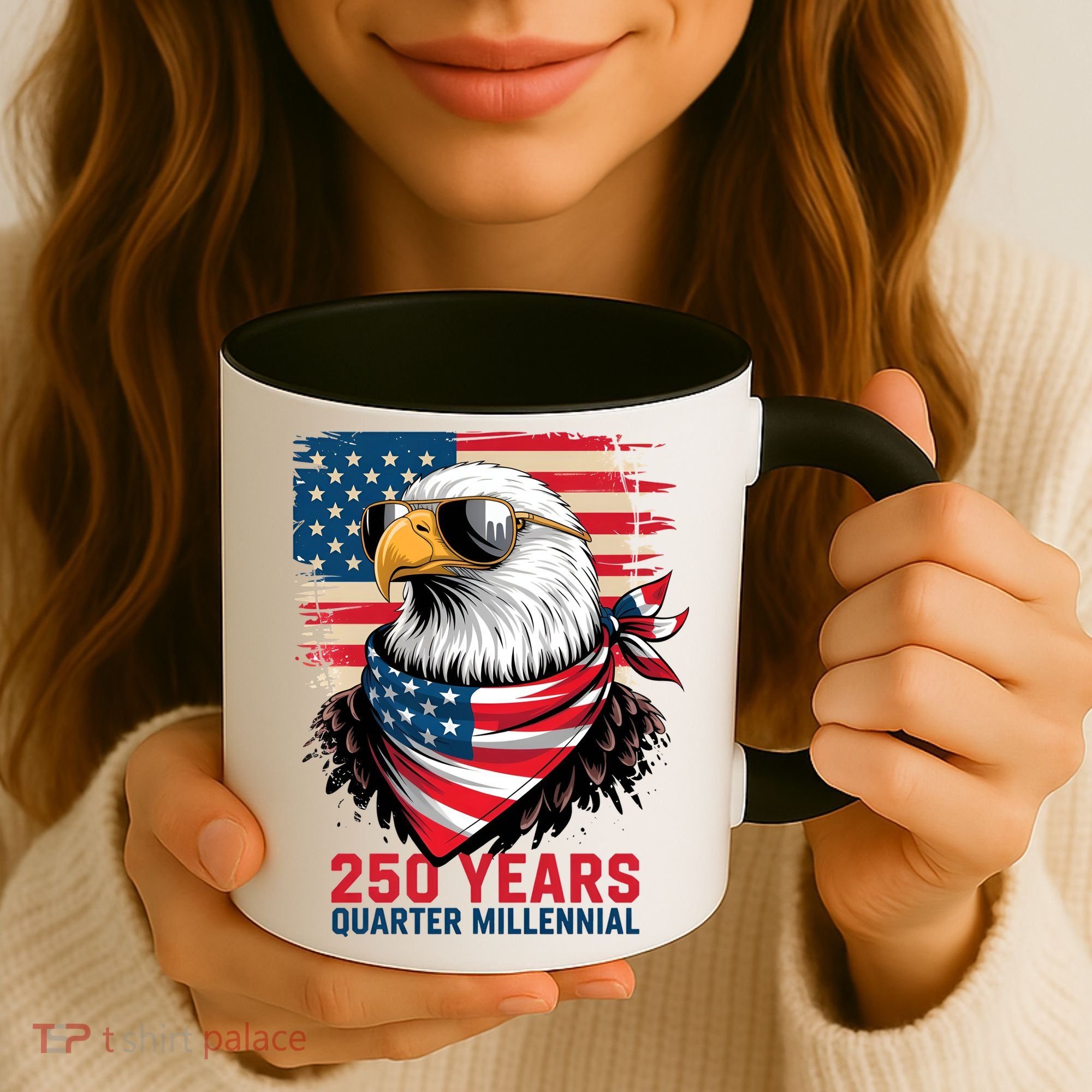 America USA 250 Years Quarter Millennial Eagle Coffee Mug