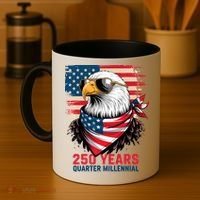 America USA 250 Years Quarter Millennial Eagle Coffee Mug thumb 4