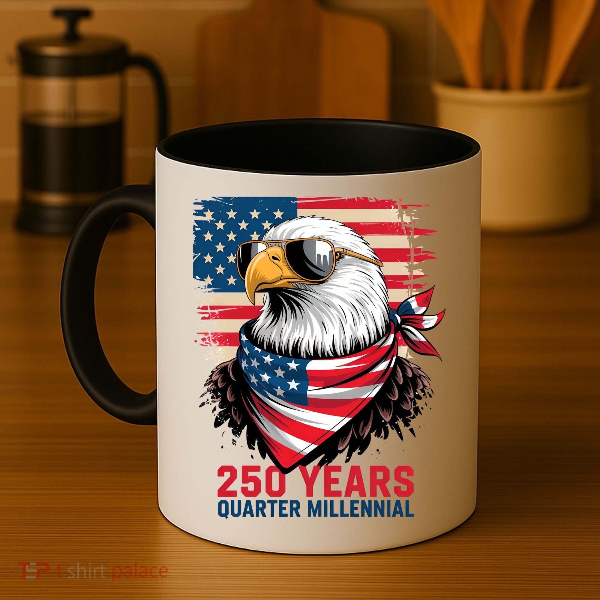America USA 250 Years Quarter Millennial Eagle Coffee Mug