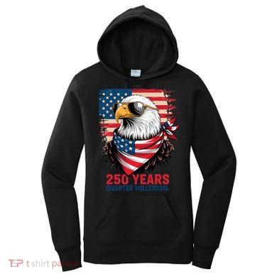 America USA 250 Years Quarter Millennial Eagle Women's Hoodie