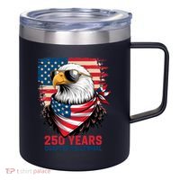 America USA 250 Years Quarter Millennial Eagle 12oz Stainless Steel Coffee Mug thumb 0