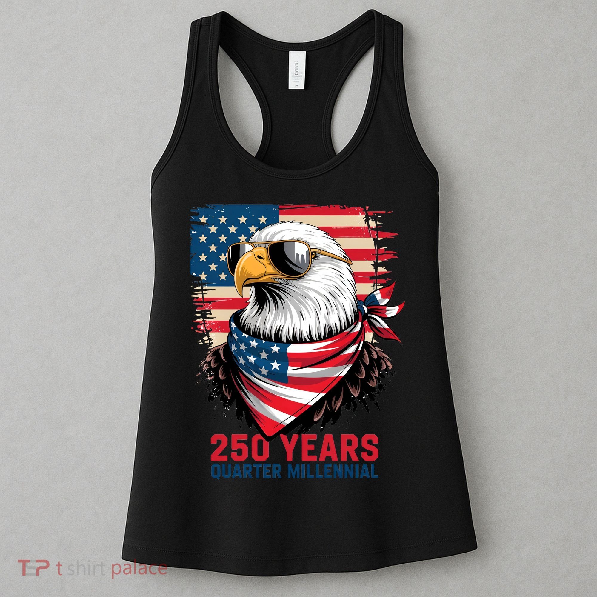 America USA 250 Years Quarter Millennial Eagle Women's Tank Top