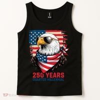 America USA 250 Years Quarter Millennial Eagle Tank Top thumb 2