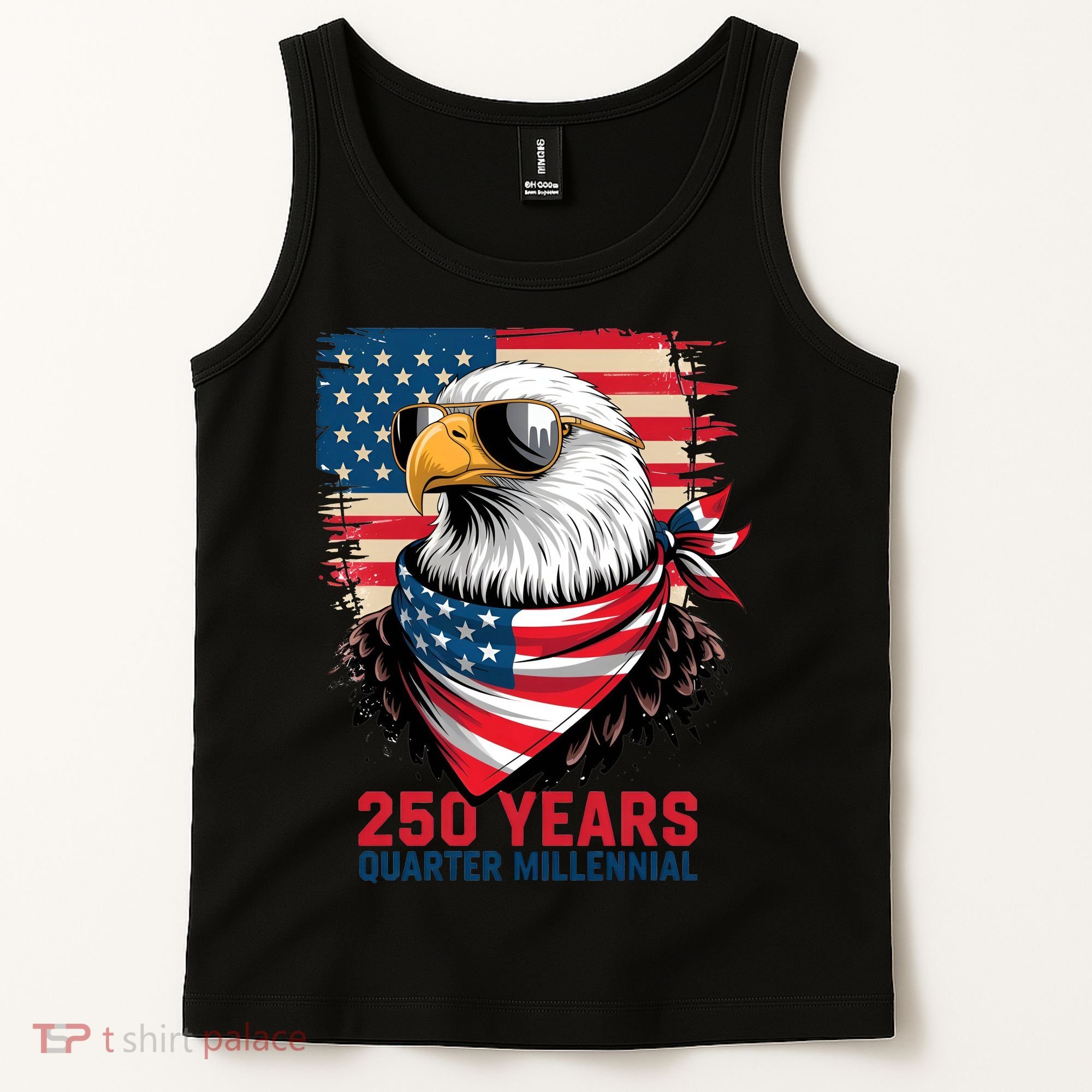 America USA 250 Years Quarter Millennial Eagle Tank Top