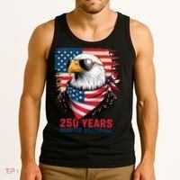 America USA 250 Years Quarter Millennial Eagle Tank Top thumb 3