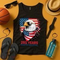 America USA 250 Years Quarter Millennial Eagle Tank Top thumb 4